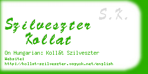 szilveszter kollat business card